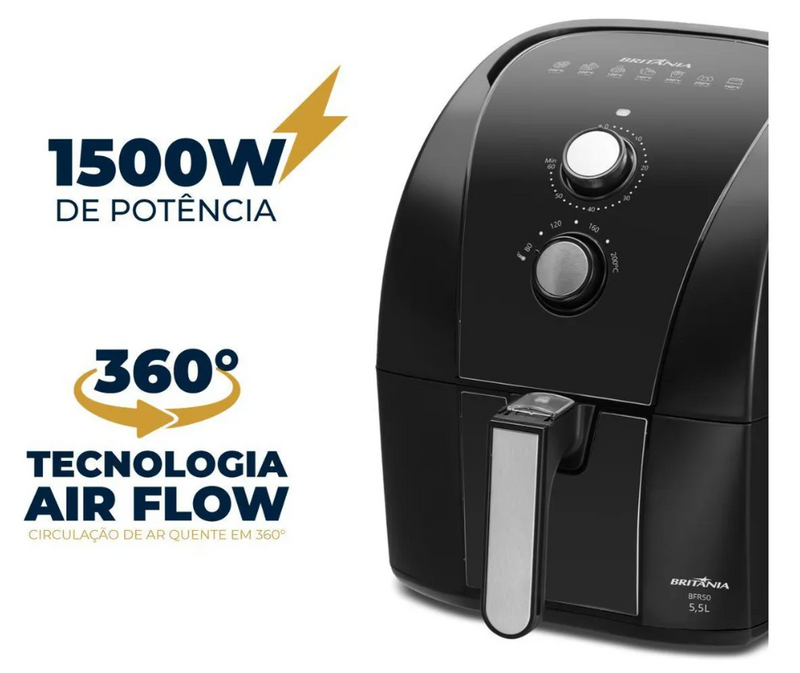 Fritadeira Sem Óleo Air Fryer 4l Mondial 1500W AFN-40-BFT