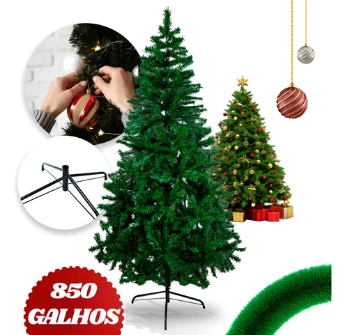 Árvore De Natal 1.50mt 280 galhos  Pinheiro