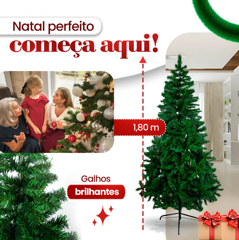 Árvore De Natal 1.50mt 280 galhos  Pinheiro