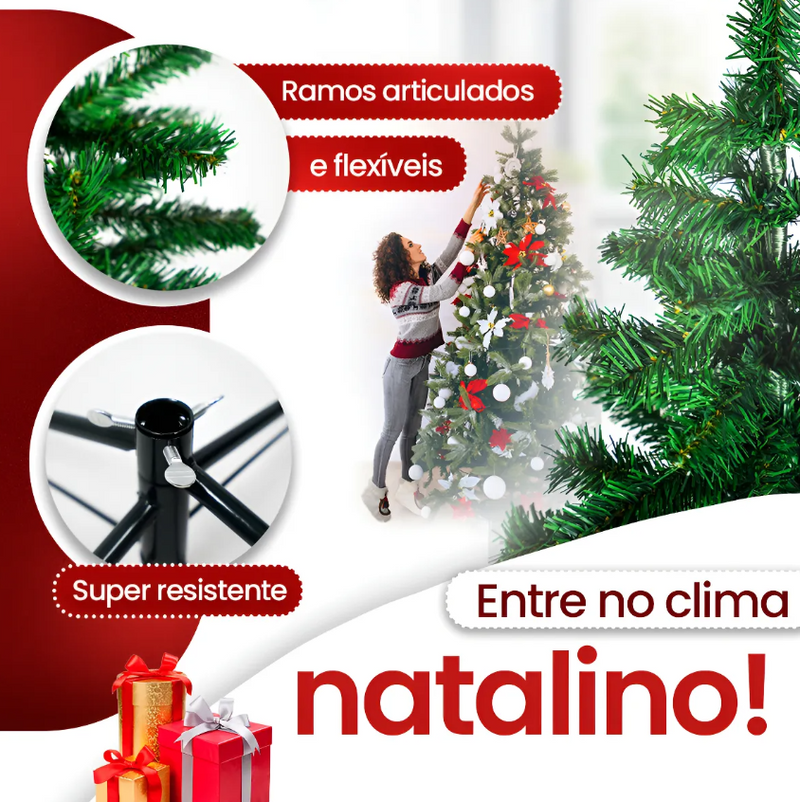 Árvore De Natal 1.50mt 280 galhos  Pinheiro