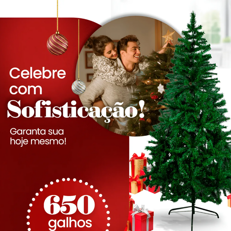 Árvore De Natal 1.50mt 280 galhos  Pinheiro